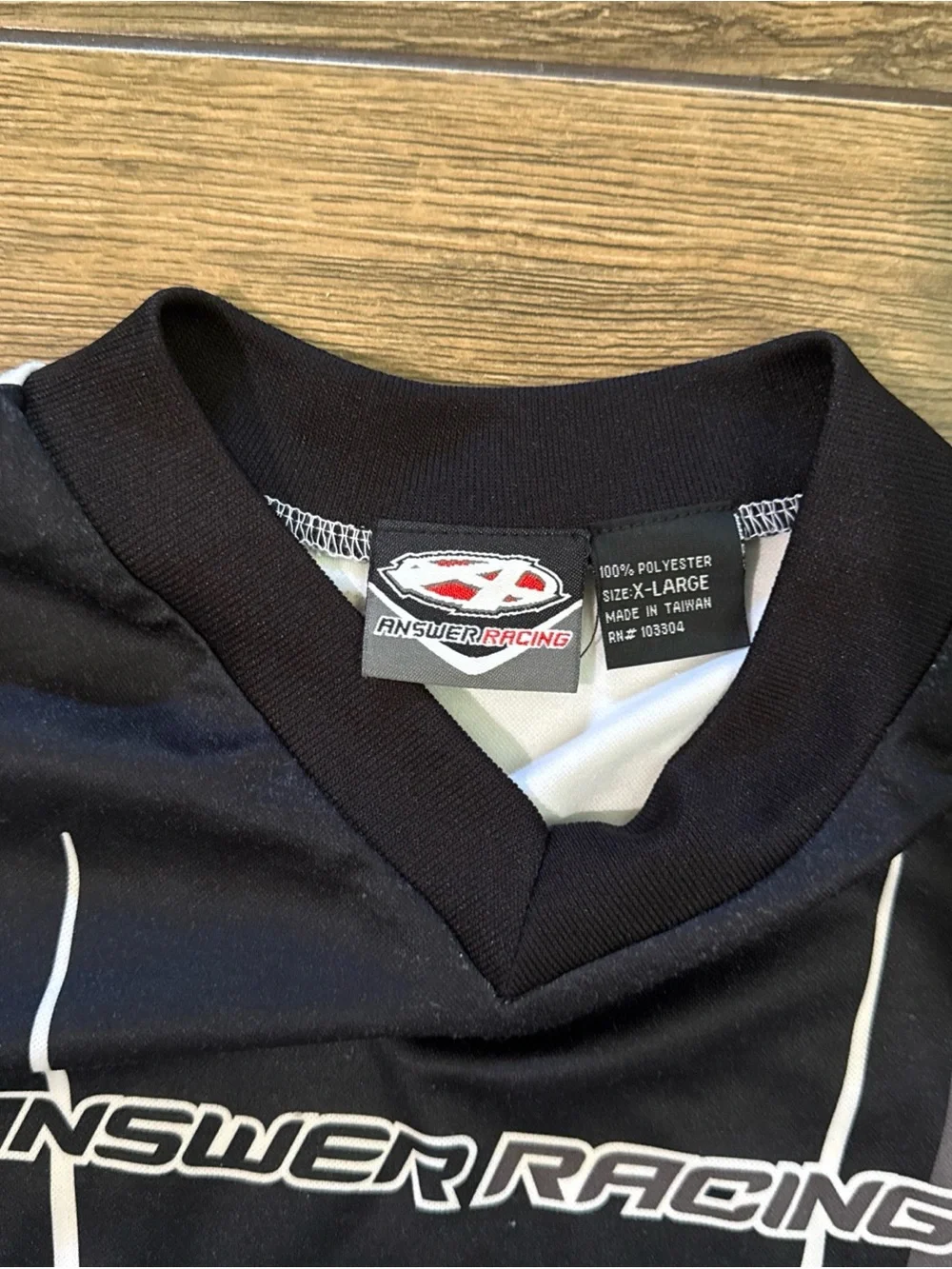 Answer Racing Shirt Mens Gray Black Jersey Moto Motocross Dirt Bike XL